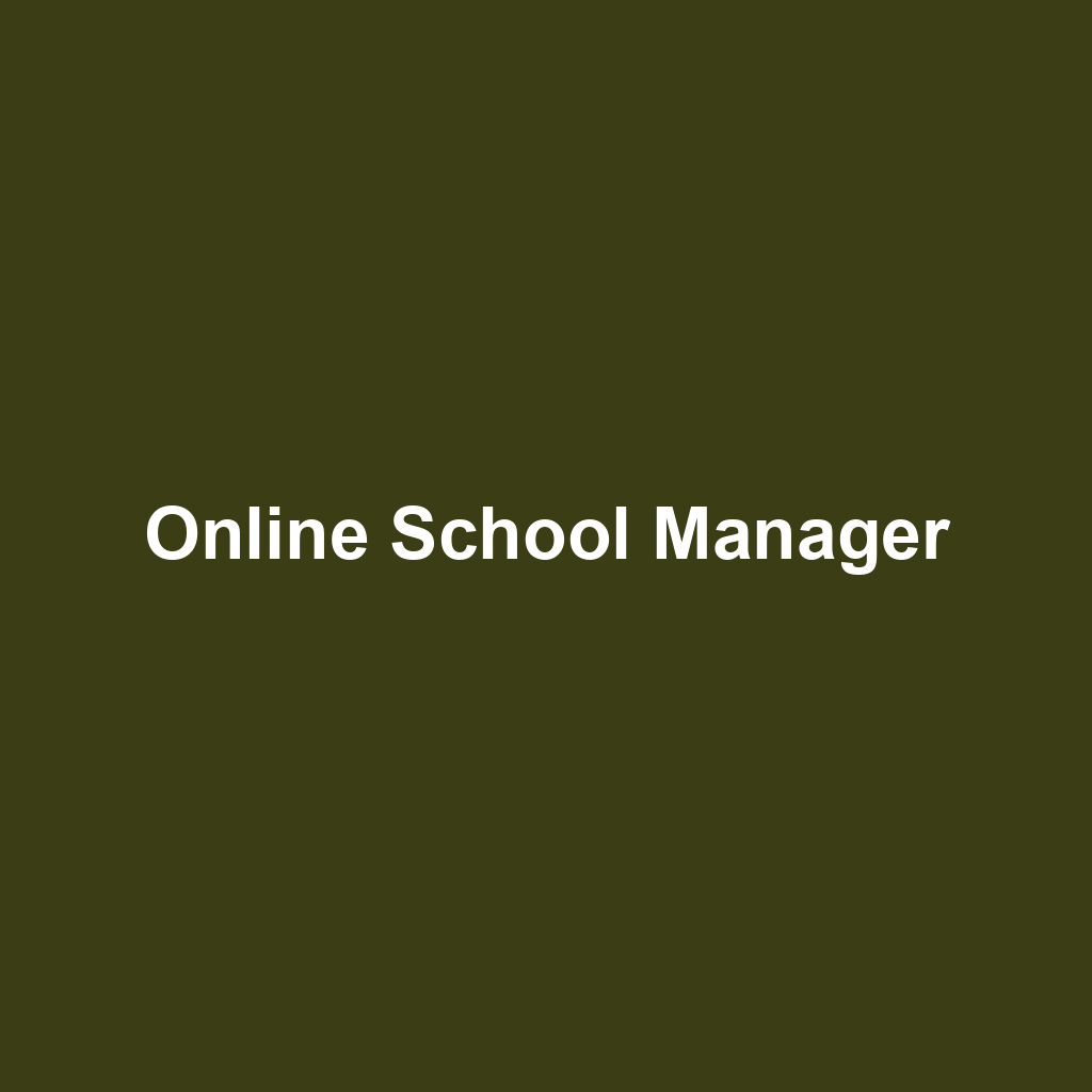 Online School Manager