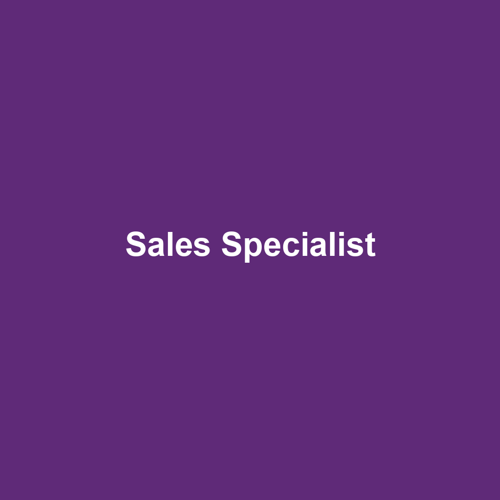 Sales Specialist