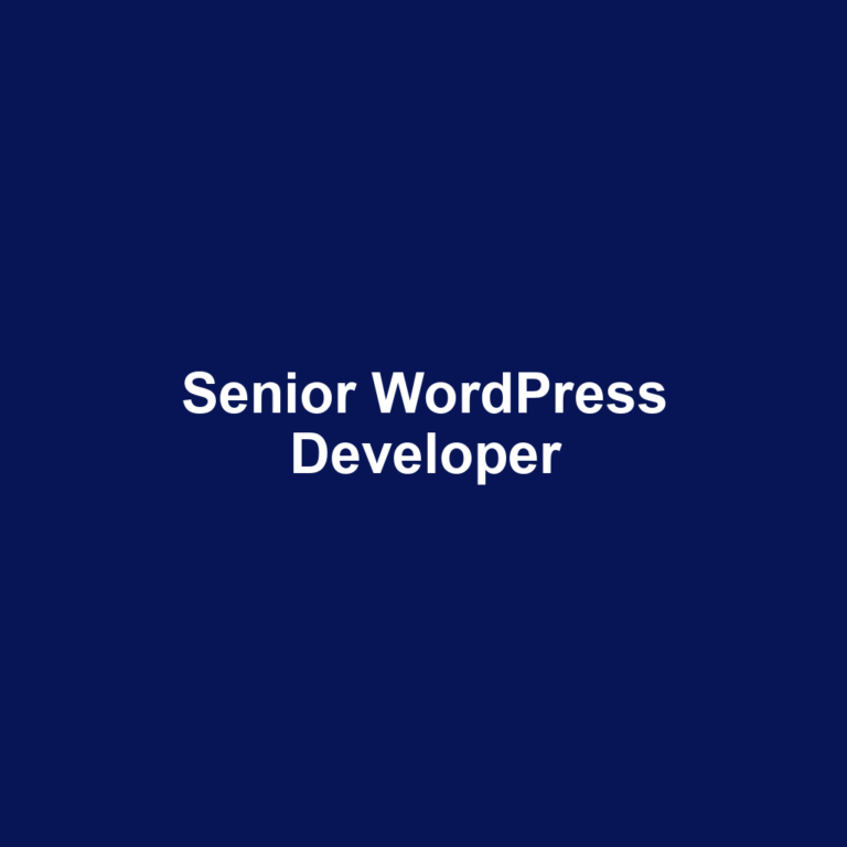 Senior WordPress Developer