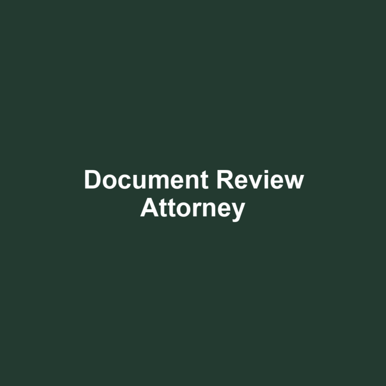 Document Review Attorney