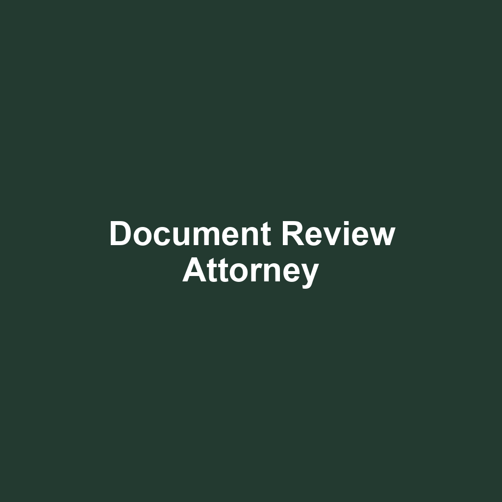 Document Review Attorney