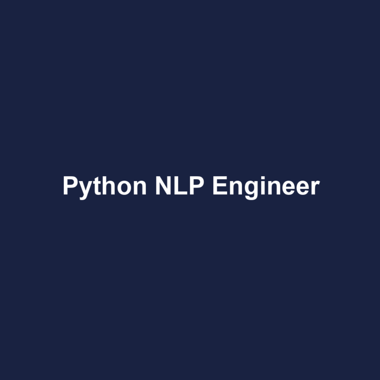 Python NLP Engineer