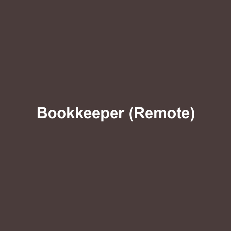 Bookkeeper (Remote)