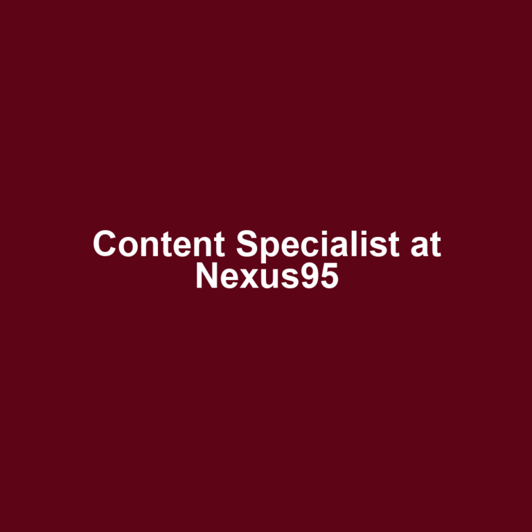 Content Specialist at Nexus95