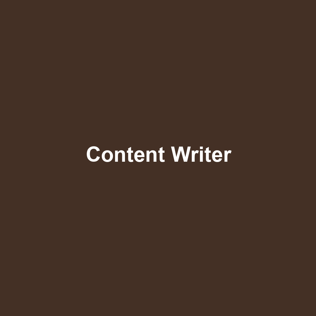 Content Writer