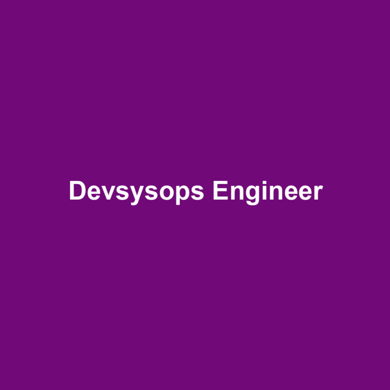 Devsysops Engineer