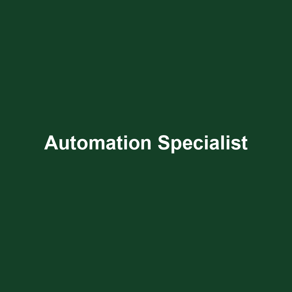 Automation Specialist