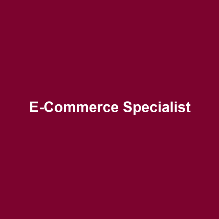 E-Commerce Specialist