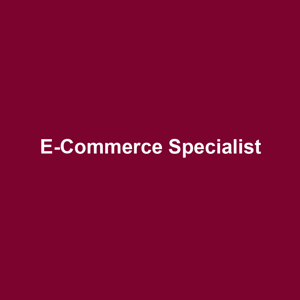 E-Commerce Specialist