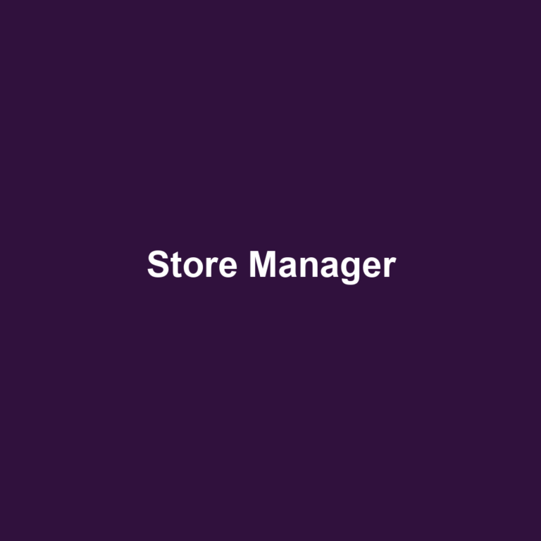 Store Manager