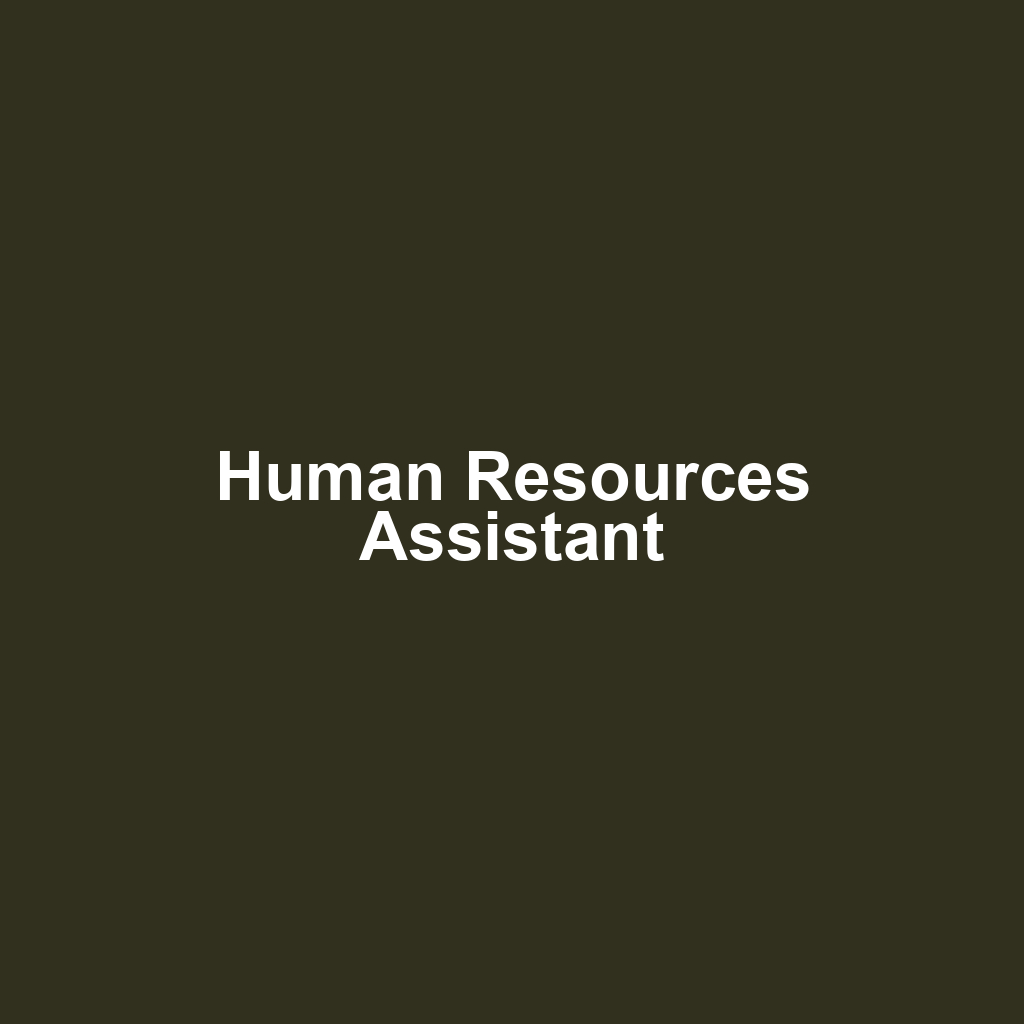 Human Resources Assistant