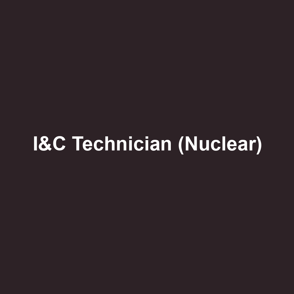 I&C Technician (Nuclear)