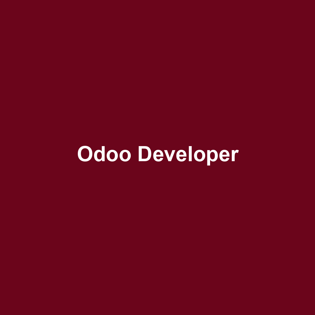 Odoo Developer