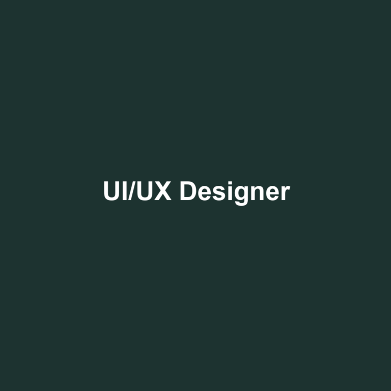 UI/UX Designer