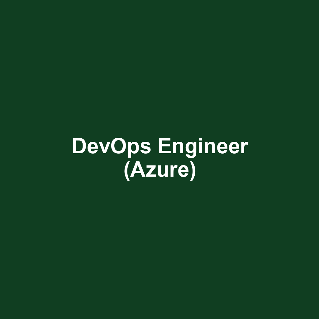 DevOps Engineer (Azure)