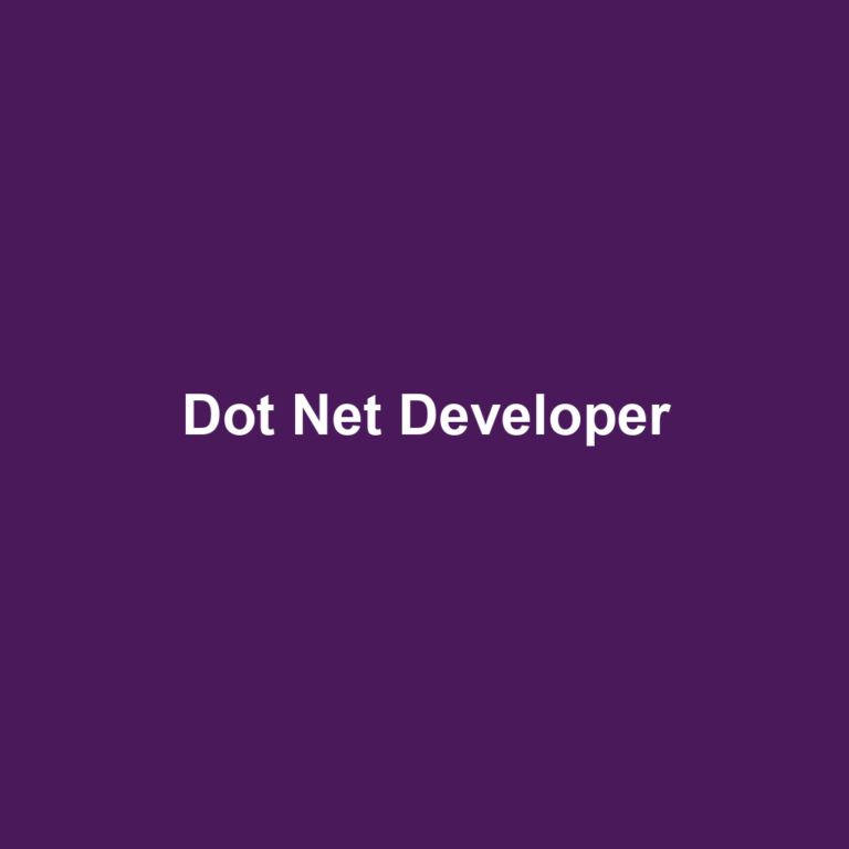 Dot Net Developer