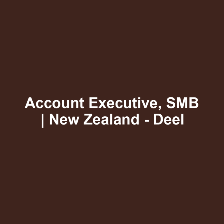 Account Executive, SMB | New Zealand - Deel