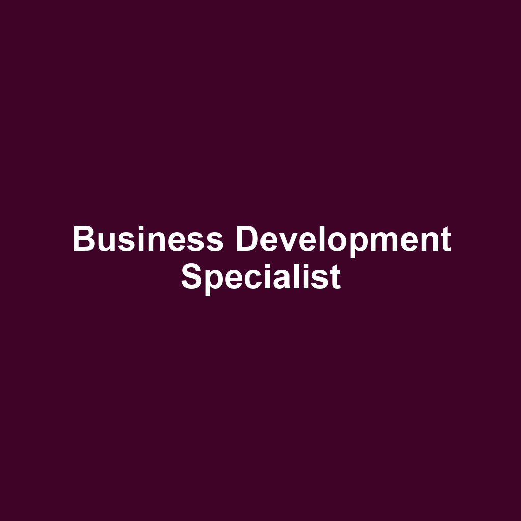 Business Development Specialist