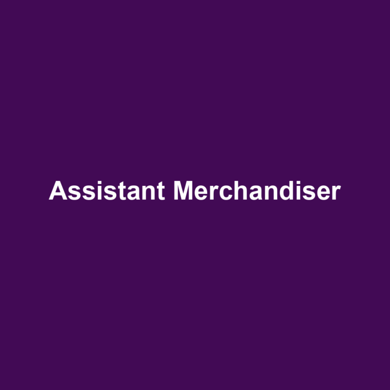 Assistant Merchandiser