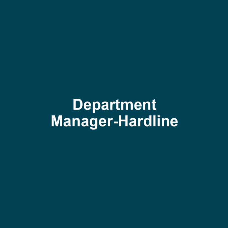 Department Manager-Hardline