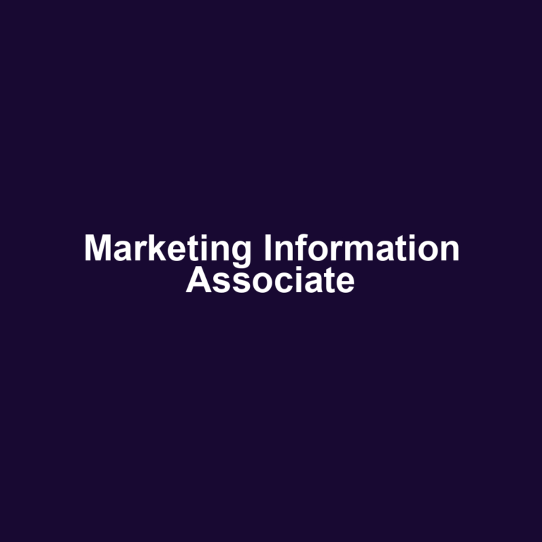 Marketing Information Associate