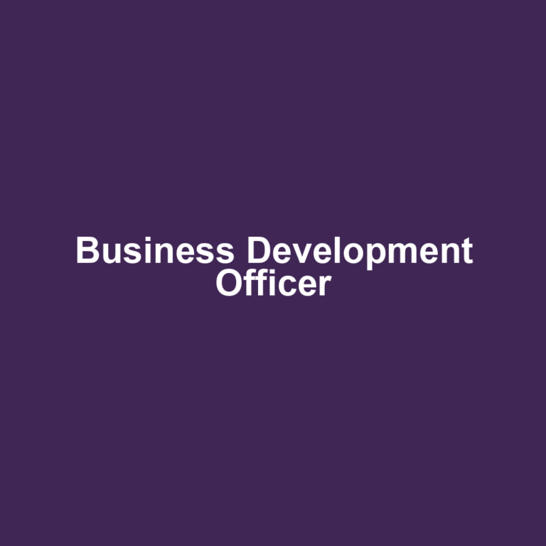 Business Development Officer