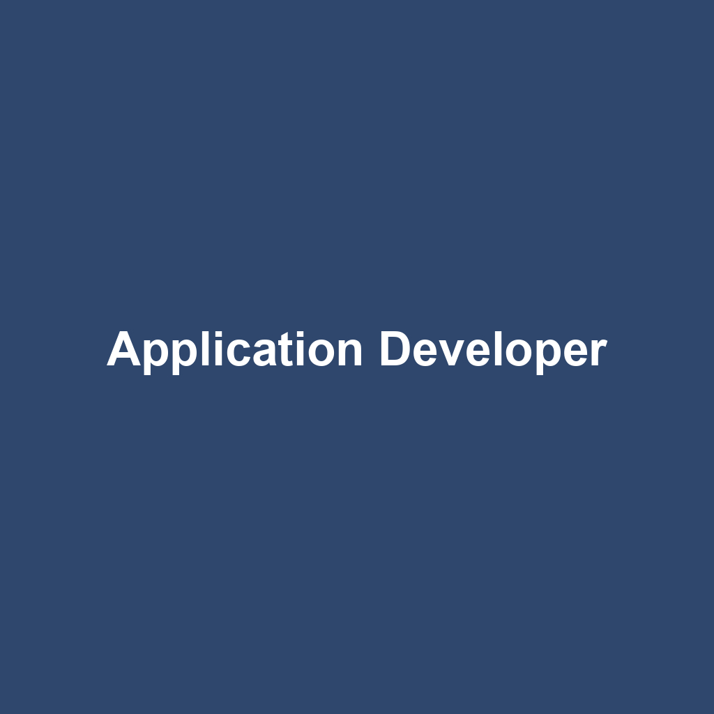 Application Developer