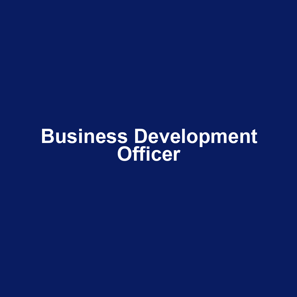 Business Development Officer