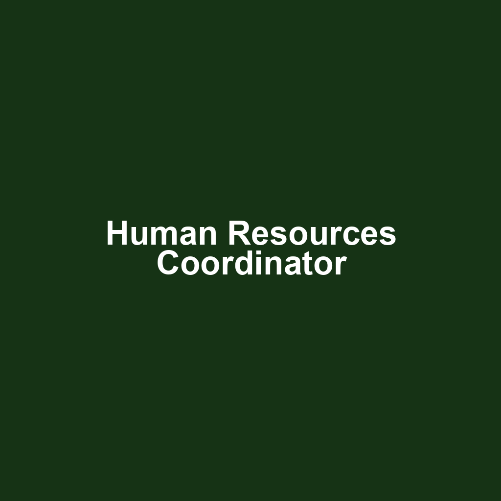 Human Resources Coordinator