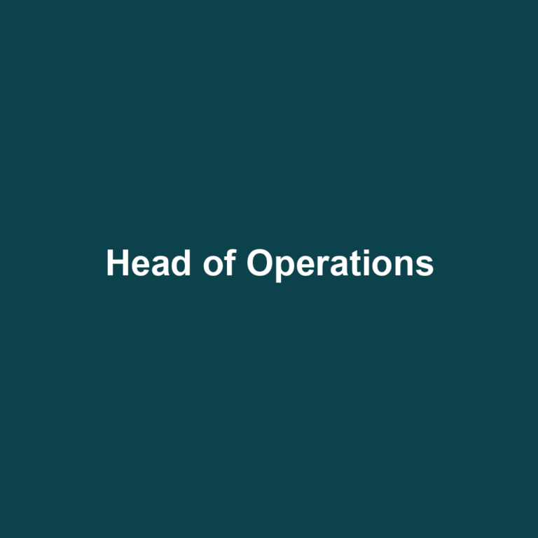 Head of Operations