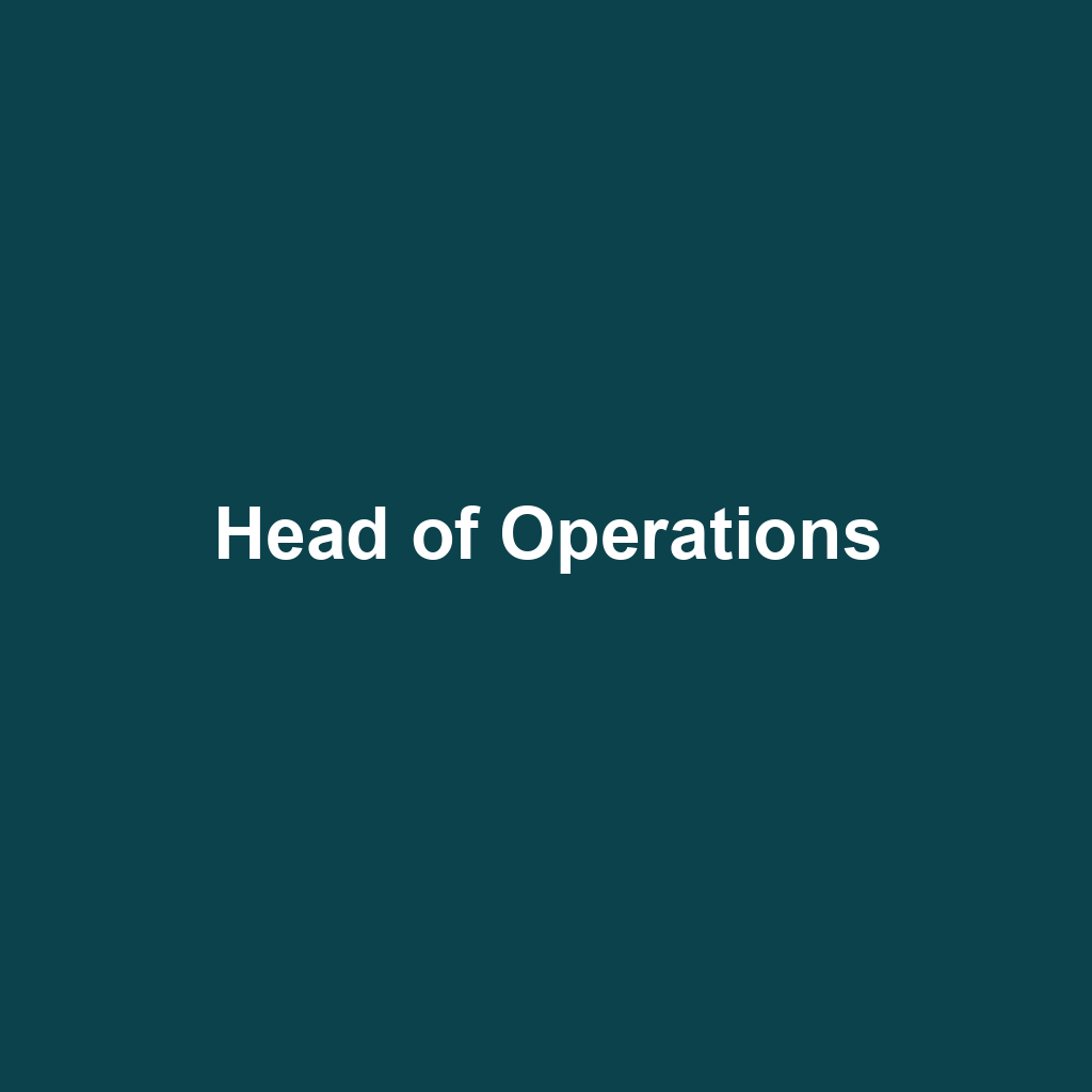 Head of Operations