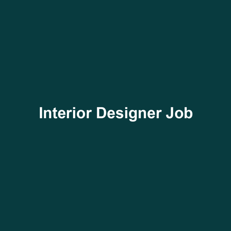 Interior Designer Job