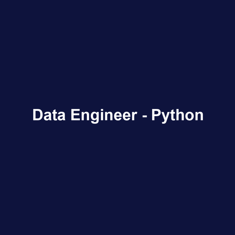 Data Engineer - Python