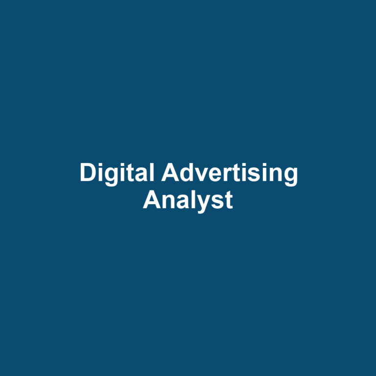 Digital Advertising Analyst