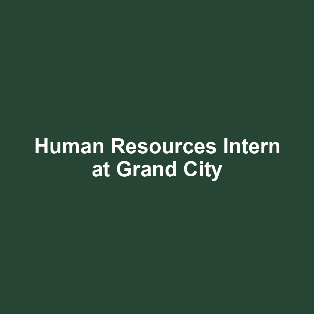 Human Resources Intern at Grand City