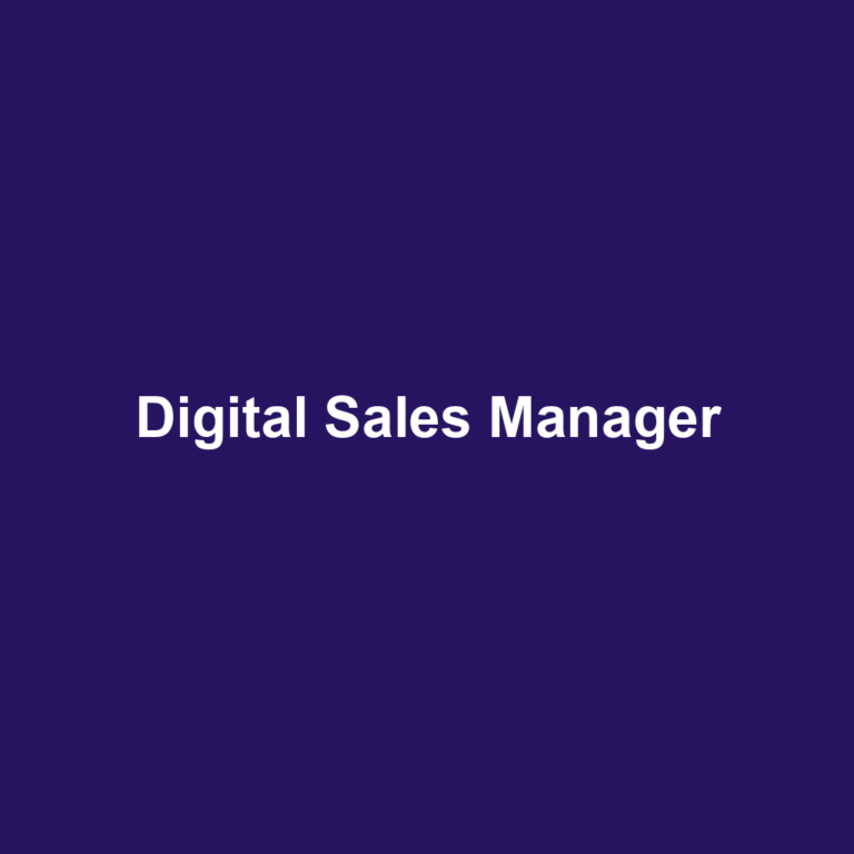 Digital Sales Manager