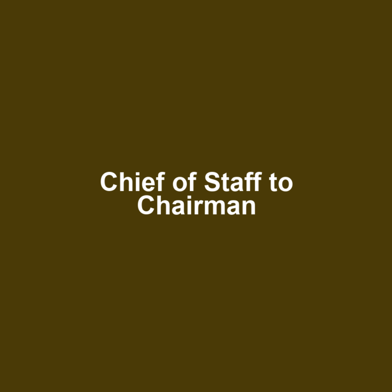 Chief of Staff to Chairman