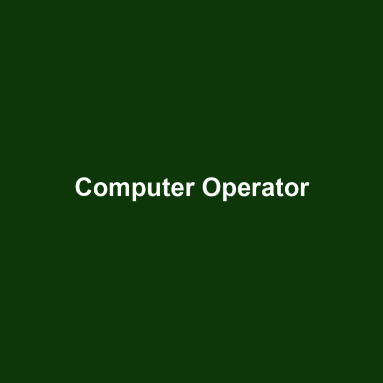 Computer Operator