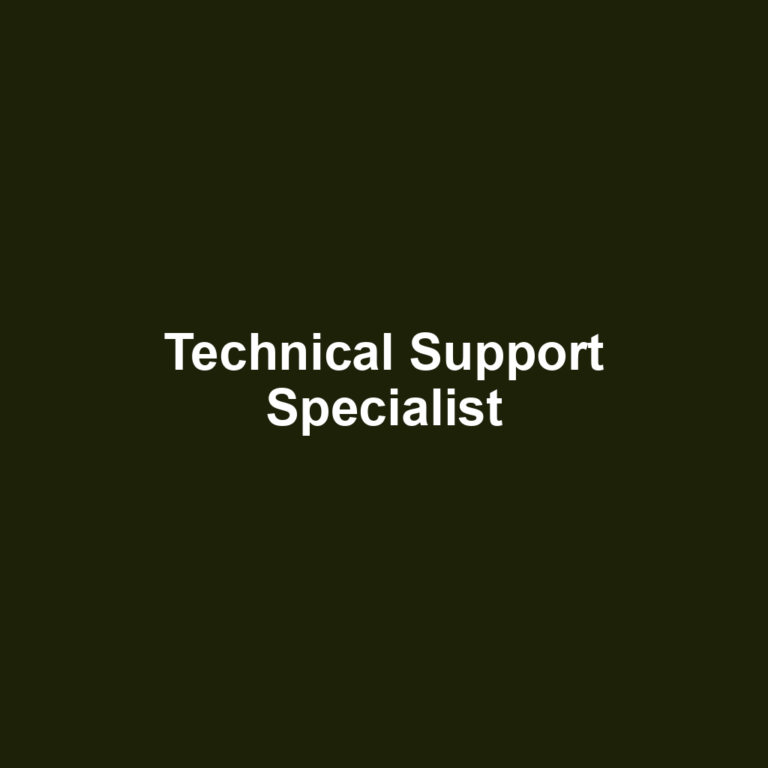 Technical Support Specialist