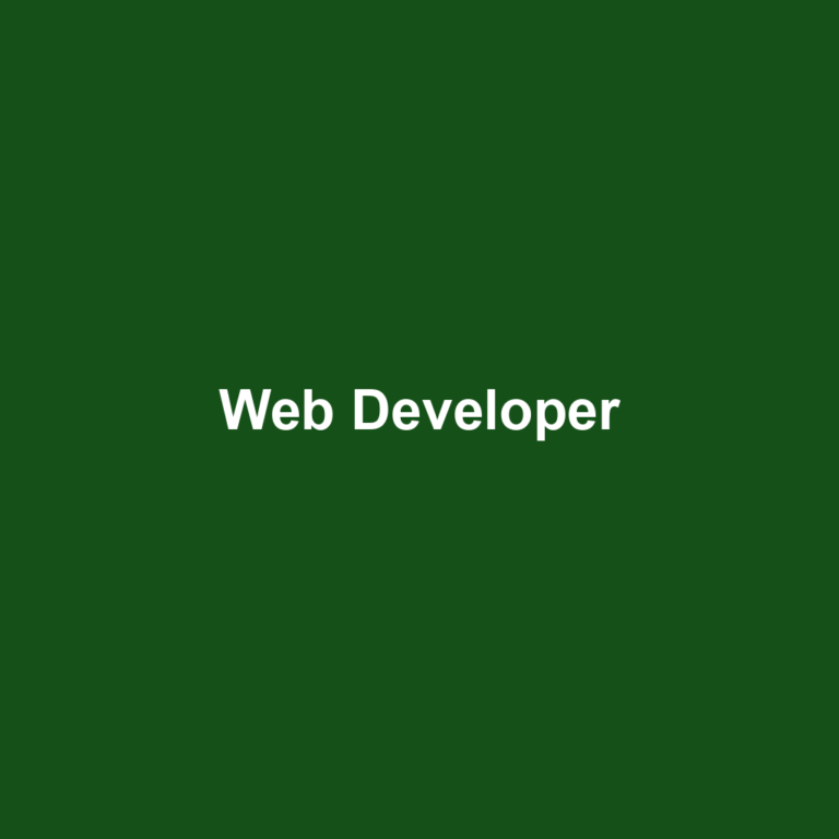 Web Developer