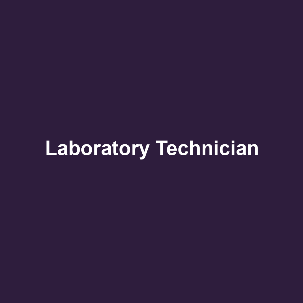 Laboratory Technician