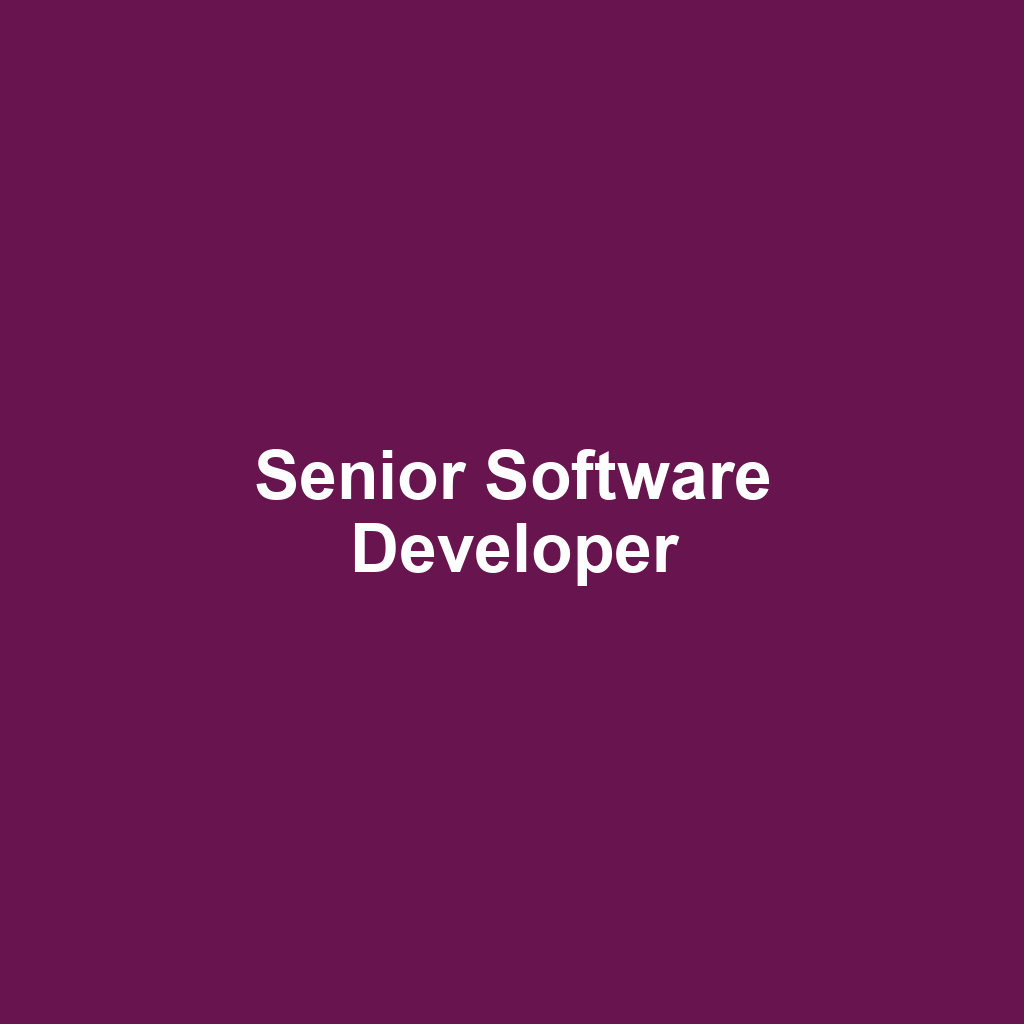 Senior Software Developer