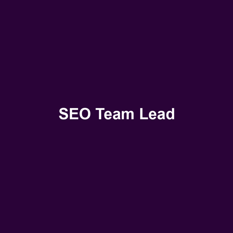 SEO Team Lead