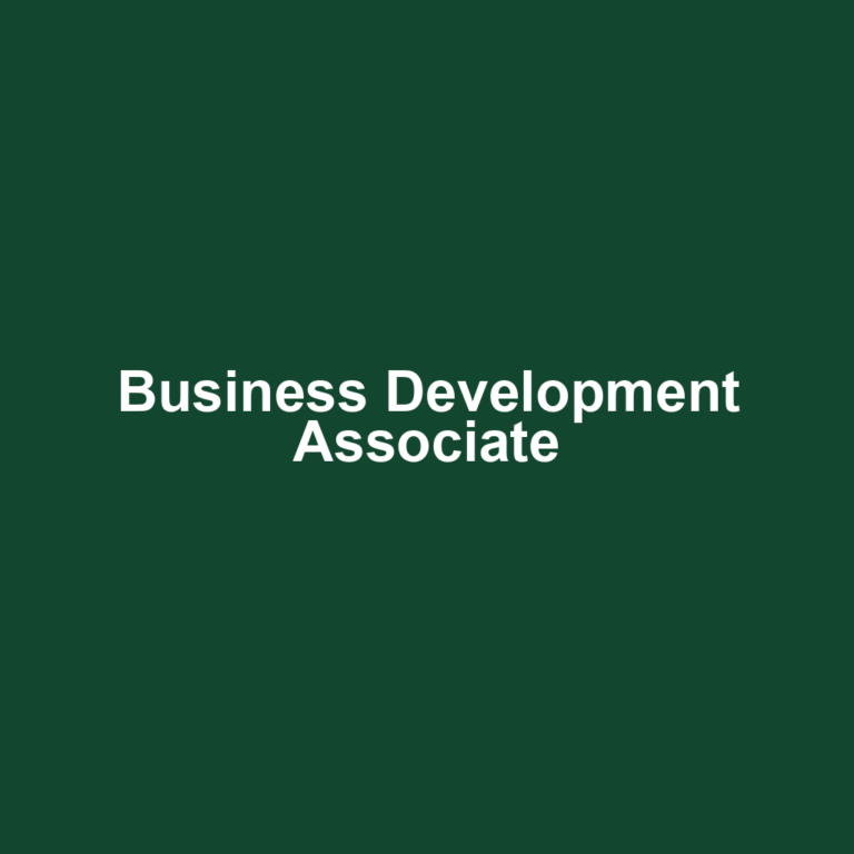 Business Development Associate