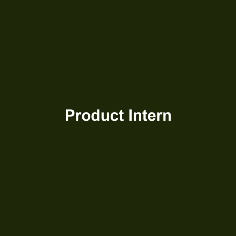 Product Intern