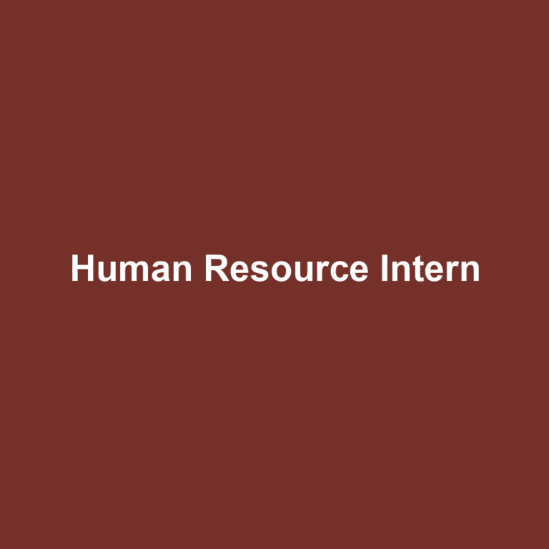 Human Resource Intern